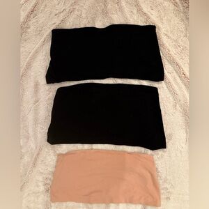 H&M Divided Bandeau Tops (3) - 2 black / 1 peach